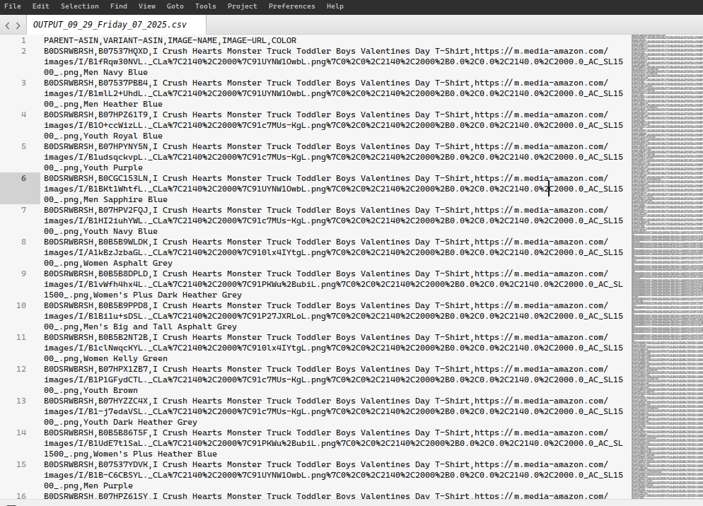 Screenshot of Amazon bot